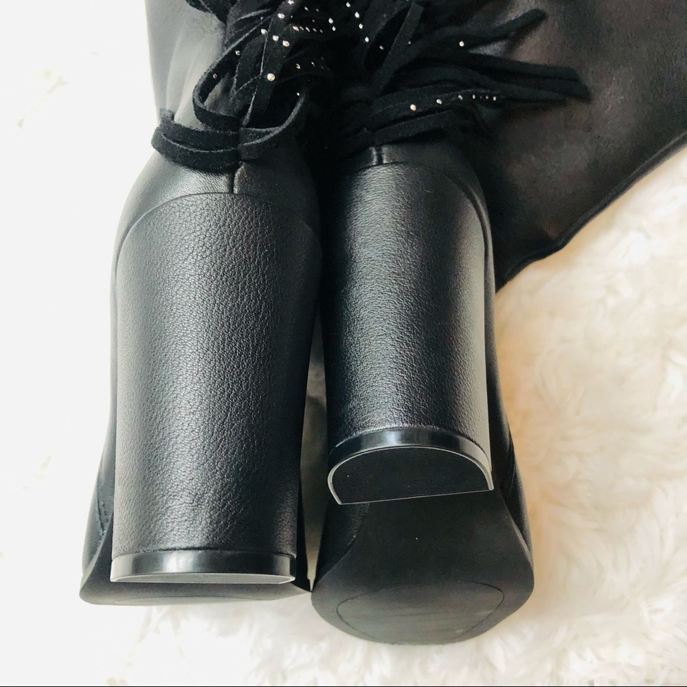 KENNETH COLE Justin Fringe Boot Studs Sz 6.5 - Picture 7 of 13